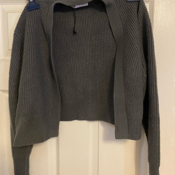 Zara - Cable Knit Grey Open Cardigan (NEW) - Picture 3 of 4